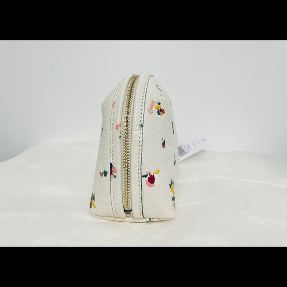 Coach Julienne Cosmetic Case 17 With Paint Dab Floral Print NEW - Picture 4 of 6